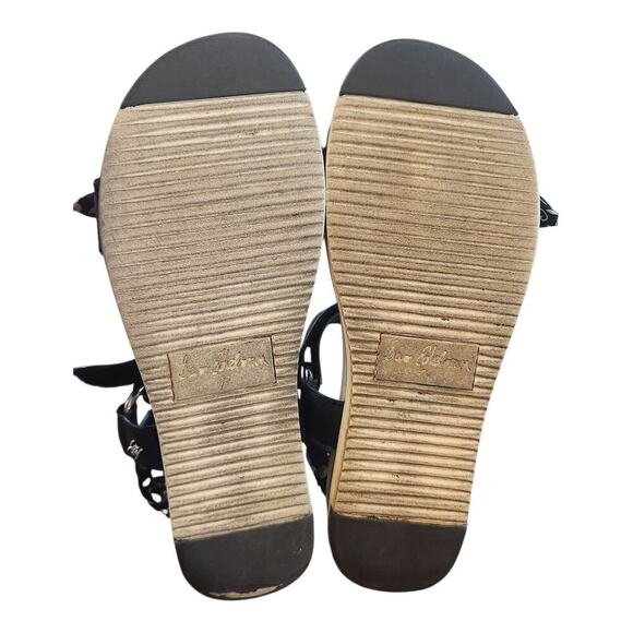 Sam Edelman Ashie Floral fabric leather slingback wedge sandal sz 7.5 shoes - Picture 6 of 15